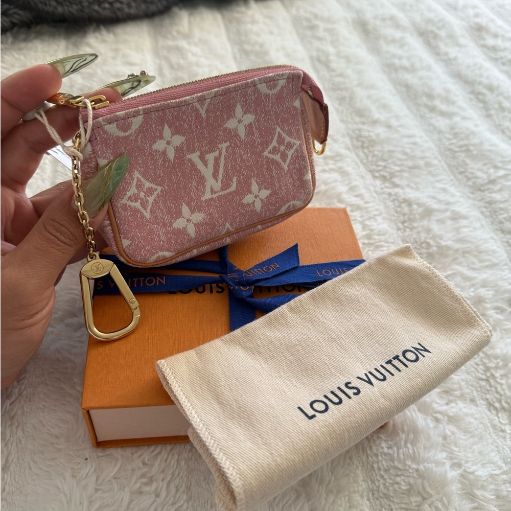 Louis Vuitton Pink Denim Micro Pochette